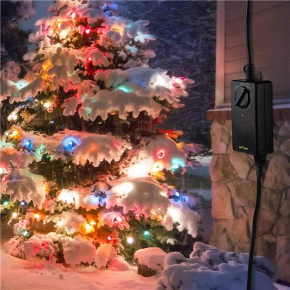 BN-LINK Outdoor Timer With Photocell Light Sensor, Water Resistant, Black - Picture 5 of 6